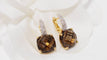 Boucles d'oreilles Boucles d'oreilles or jaune quartz fumé et diamants 58 Facettes 31309