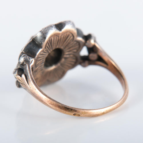 Bague 55 Bague Email bleu et Diamants 58 Facettes 220424