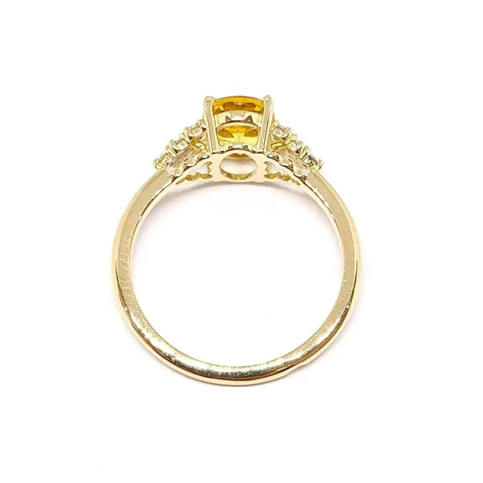 Bague Bague béryl jaune diamants or jaune 58 Facettes