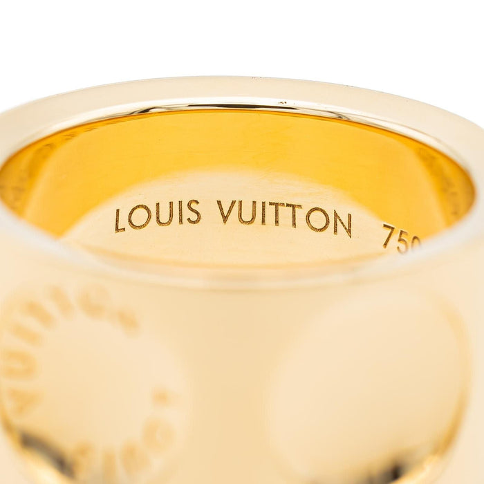 Bague 52 Louis Vuitton Bague Bandeau Empreinte Or jaune 58 Facettes 2609074CN