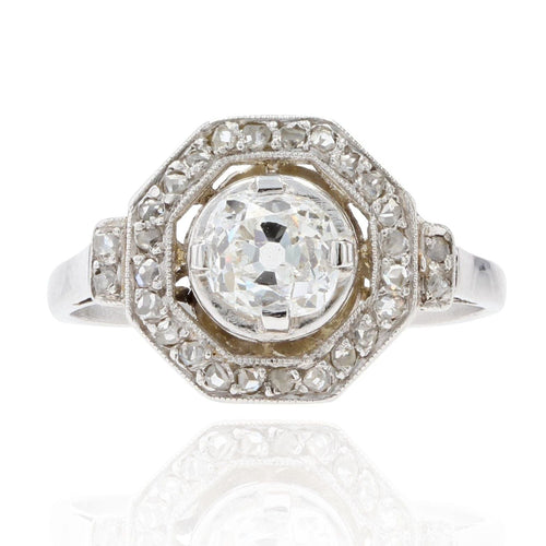 Bague 48 Bague art déco diamants 58 Facettes 22-214