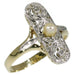 Bague 60 Bague diamant, perle 58 Facettes 14308-0061