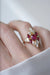 Bague 53 Bague fil marquise Or jaune Rubis Diamants 58 Facettes