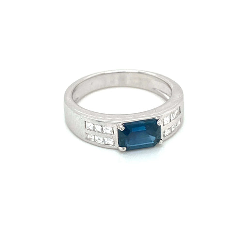 Bague 55 Bague Diamants Saphir 58 Facettes