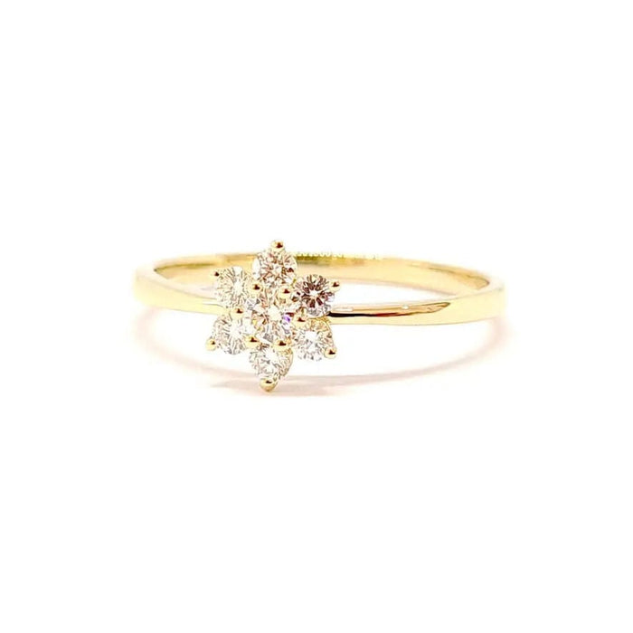 Bague Bague diamants fleur or jaune 58 Facettes