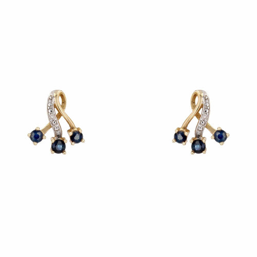 Boucles d'oreilles Boucles d'oreilles noeud saphir d'occasion 58 Facettes 16-108A