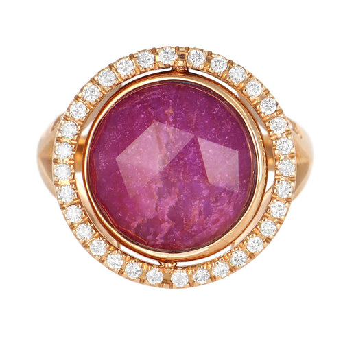Bague 53 Bague Or Rose, Rubis et Diamants 58 Facettes 31H00049
