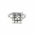 Bague 51 Bague Or gris pavage Diamants 58 Facettes REF2398-120