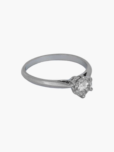 Bague Bague or blanc solitaire diamant 58 Facettes