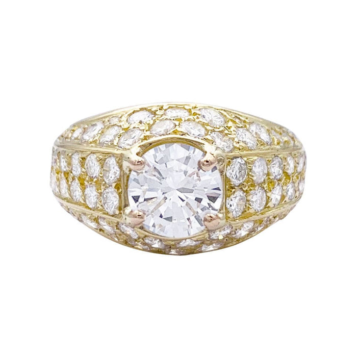 Bague 51 Bague or jaune, diamants. 58 Facettes 32736