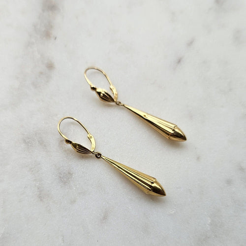 Boucles d'oreilles Boucles d’oreille pendantes forme gouttes Or jaune 58 Facettes
