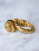 Lion head ring Ilias Lalaounis yellow gold and tiger eye quartz 58 Facettes