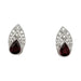 Boucles d'oreilles Boucles d'oreilles or blanc, platine, diamants, rubis de synthèse. 58 Facettes 31865