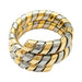 Ring 55 Bulgari ring, “Tubogas”, two tones of gold. 58 Facettes 33606