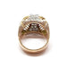 Ring Tank ring diamonds yellow gold & platinum 58 Facettes