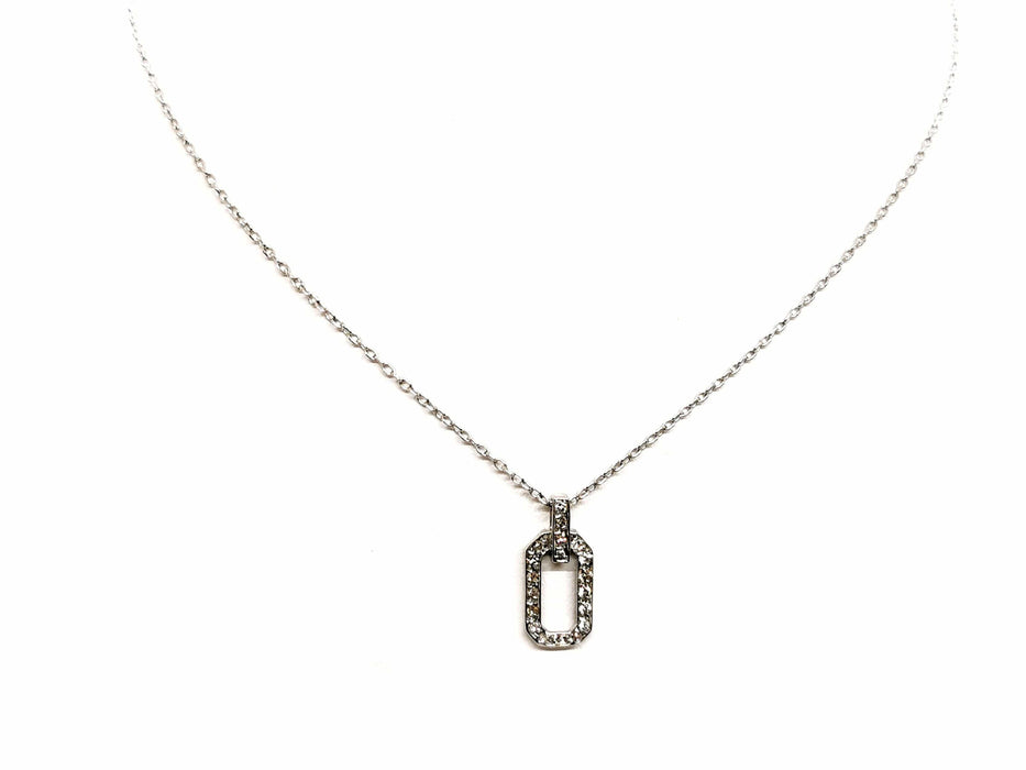 Collier Collier Or blanc Diamant 58 Facettes 1167356CD