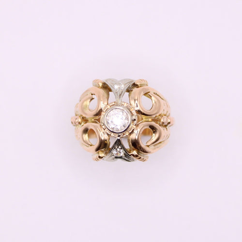 Bague Bague diamants, pierre blanche 58 Facettes