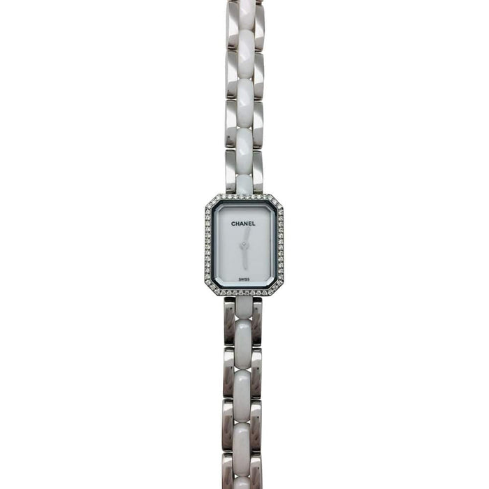 Montre Montre Chanel, "Première Céramique", acier, céramique, diamants. 58 Facettes 32000