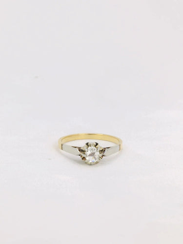Bague 53.5 Solitaire 2 Ors Diamant 58 Facettes J191