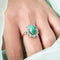 Bague Bague marguerite Turquoise Diamants Or jaune 58 Facettes 1556