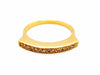 Ring 60 Half wedding ring Yellow gold Diamond 58 Facettes 1292460CN