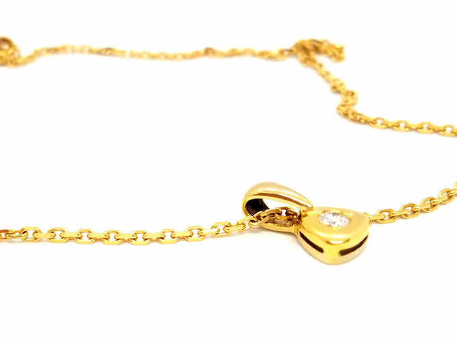 Collier Collier Chaîne + pendentif Or jaune Diamant 58 Facettes 879541CN