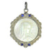 Art Deco Medal Pendant Mother-of-Pearl Diamonds Sapphires 58 Facettes 23191-0432