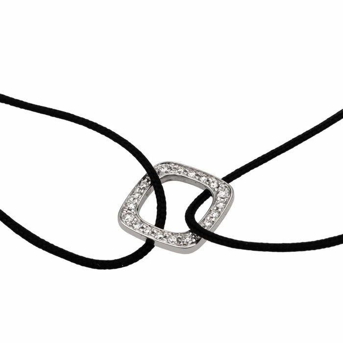 Bracelet Dinh Van Bracelet Cordon Impression Or blanc Diamant 58 Facettes 2865697RV