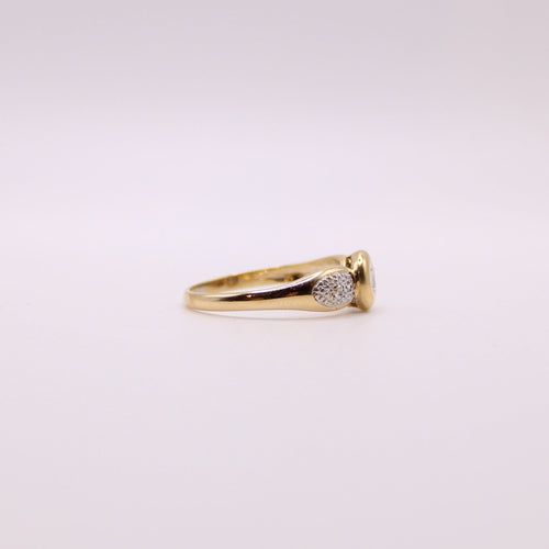 Bague Bague or jaune pavage de diamants 58 Facettes