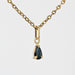 Pear sapphire yellow gold pendant necklace 58 Facettes 15-424A