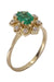 Ring 53 EMERALD AND DIAMOND DAISY RING 58 Facettes 078191