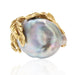 Bague Bague perle grise baroque et or 58 Facettes