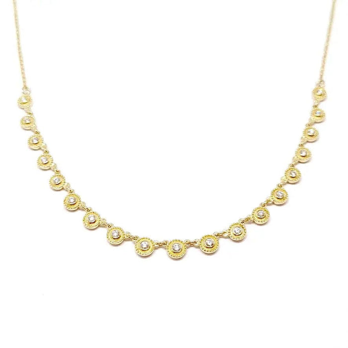 Collier Collier alvéoles diamants or jaune 58 Facettes