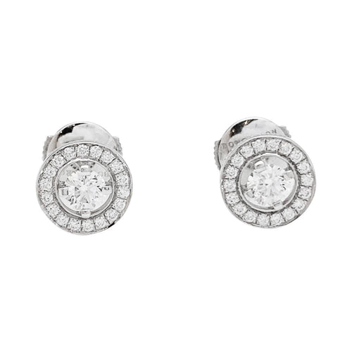Boucles d'oreilles Boucles d'oreilles Boucheron,"Ava", or blanc et diamants. 58 Facettes 30825