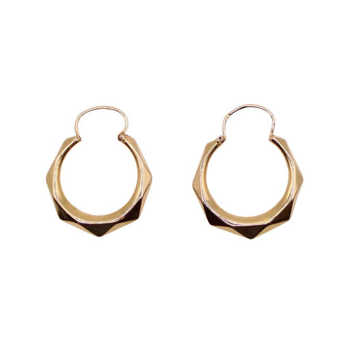 Boucles d'oreilles Créoles en or jaune 58 Facettes