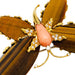 Brooch Fred Butterfly Brooch, yellow gold, coral, diamonds and tiger's eye. 58 Facettes 30760