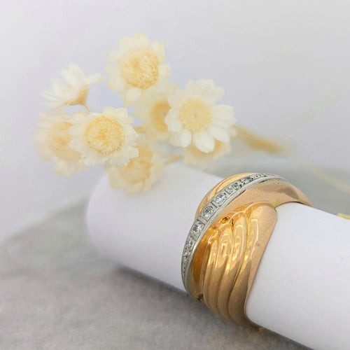 Bague Bague en or rose et diamants 58 Facettes 16026