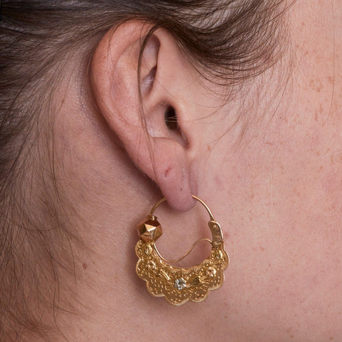 Boucles d'oreilles Paire de créoles Savoyarde 58 Facettes