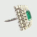 Ring Emerald ring double surround Diamonds 58 Facettes 685/A (it)