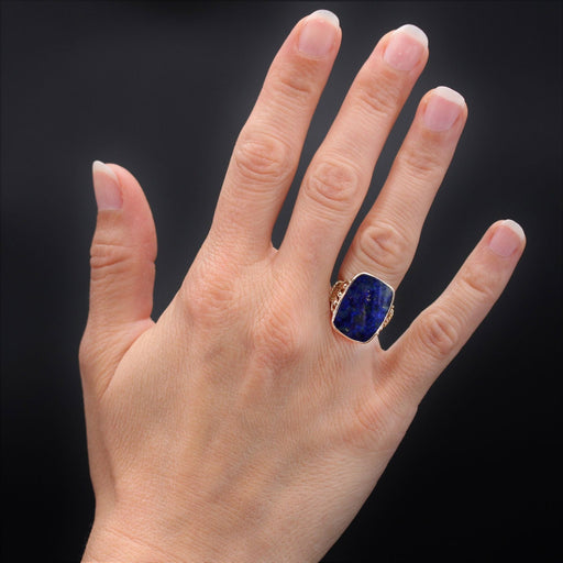 Bague 50 Bague lapis lazuli et or ancienne 58 Facettes 22-366