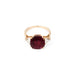 Bague 54 Bague Or jaune Rubis ovale Diamants triangles 58 Facettes 1