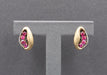 Vintage Gold Silver Ruby Clip-on Earrings 58 Facettes