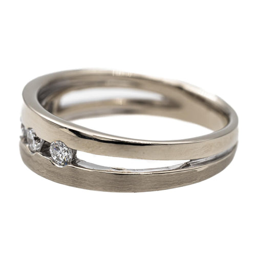 Bague 54 Bague Bandeau Or blanc Diamant 58 Facettes 2699473CN