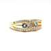 Bague Bague lien en Or jaune, aigues marine & diamants 58 Facettes