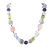 Necklace Necklace Rose Quartz, Amethyst, Chalcedony, Rock Crystal Balls Silver 58 Facettes S51