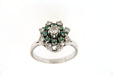 Ring 53 Margueritte Diamond & Emerald Ring 58 Facettes 6087c