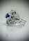 Bague 53 Bague Dentelles Saphir et Diamants 1950 58 Facettes