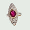 Bague BAGUE STYLE ART DÉCO RUBIS DIAMANTS 58 Facettes Q887A