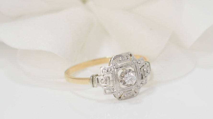 Bague 53 Bague Art Déco Diamant 58 Facettes 32202