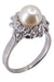 Ring MODERN PEARL AND DIAMOND RING 58 Facettes 074411